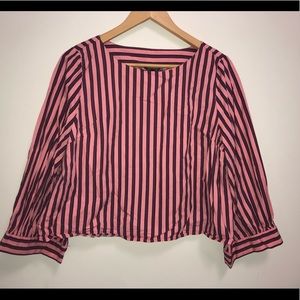 Pink stripe blouse